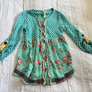 Matilda Jane Clothing Girls Size 10 EUC Pecan Pie Tunic